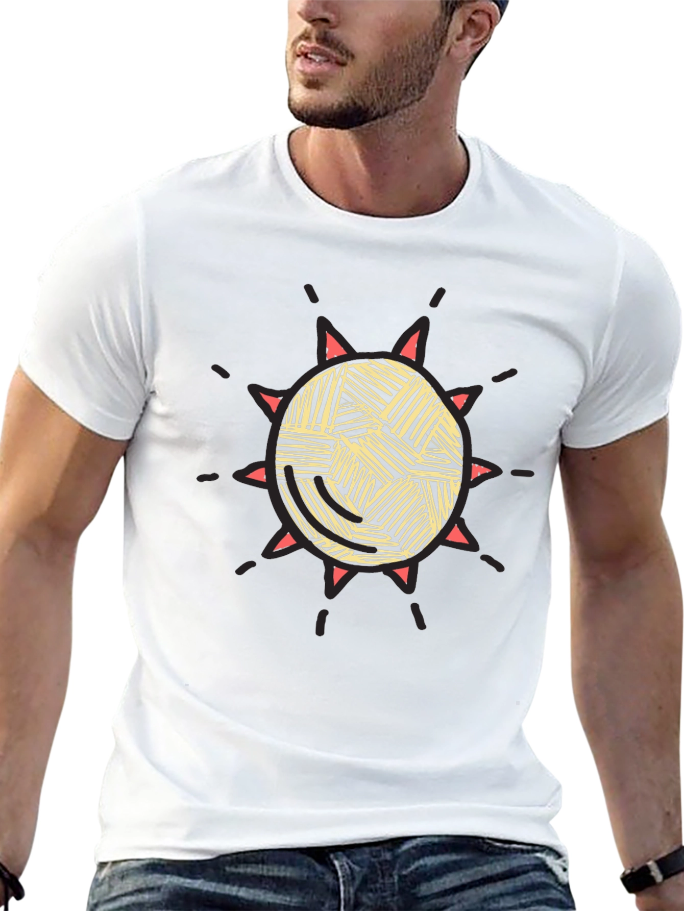 Sunburst Graphic Tee - Black Cotton Blend
