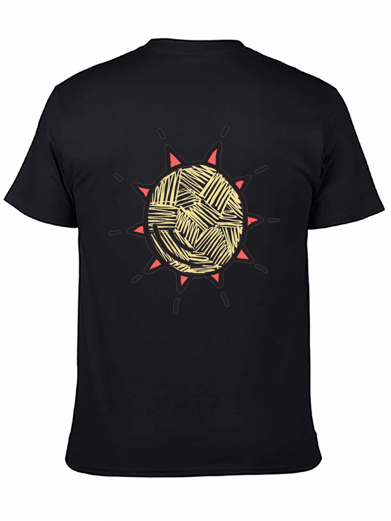 Sunburst Graphic Tee - Black Cotton Blend