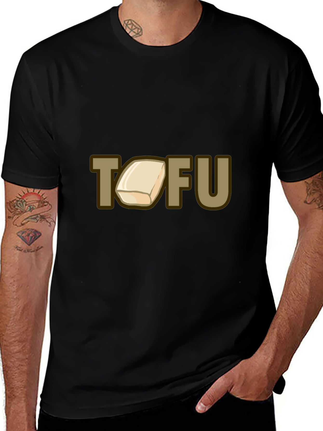 Tofu Graphic Black T-Shirt