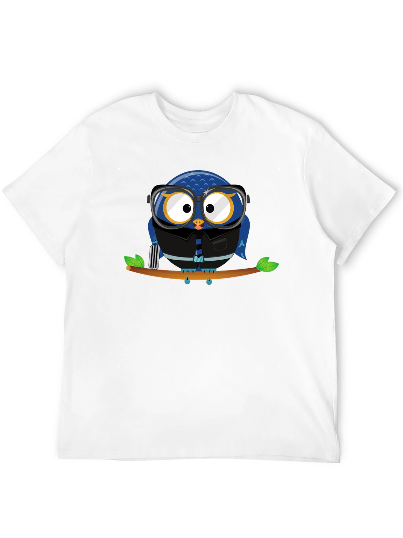 Owl Lover Graphic Tee - Black Cotton T-Shirt