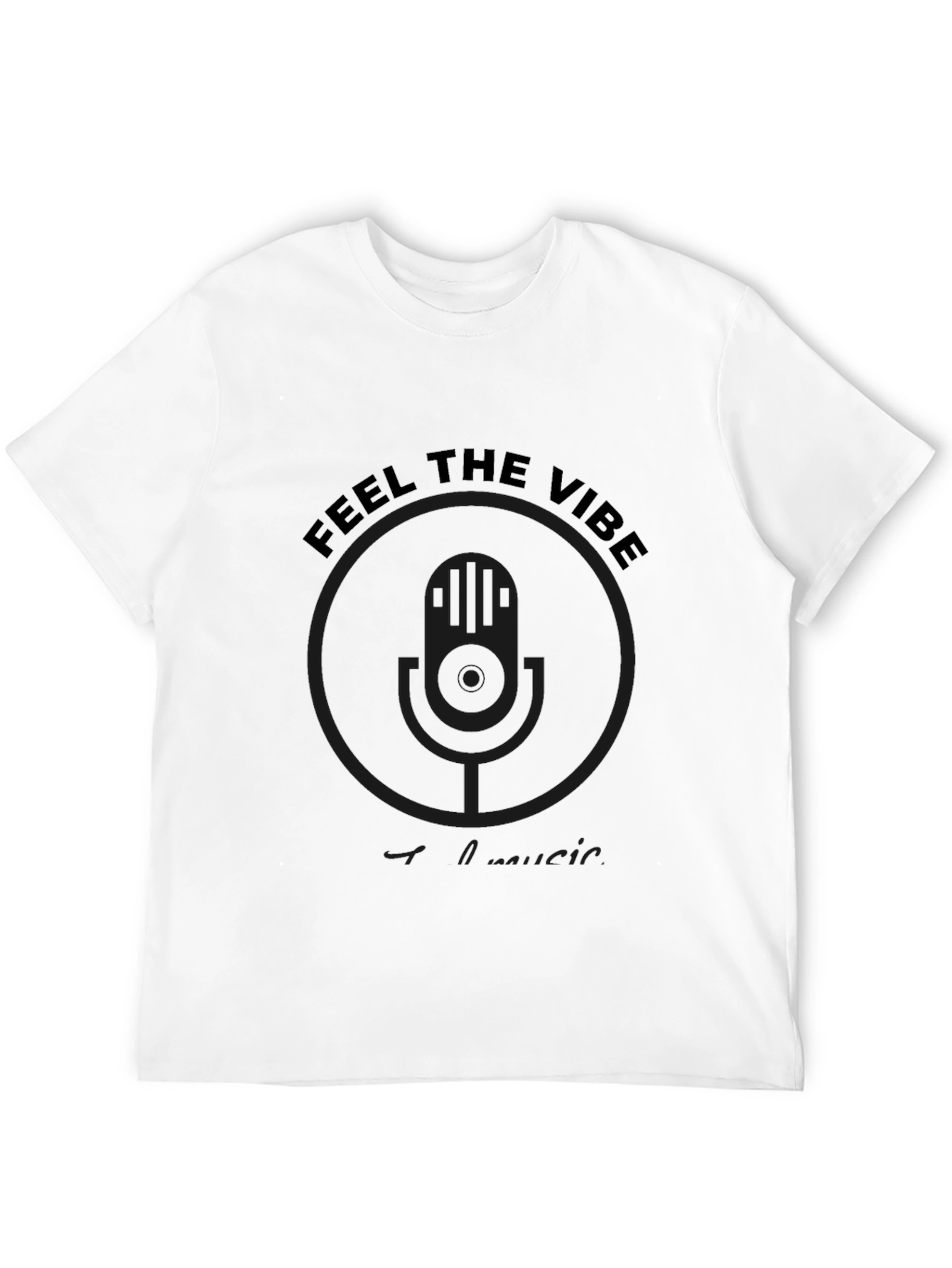 Feel The Vibe Black T-Shirt