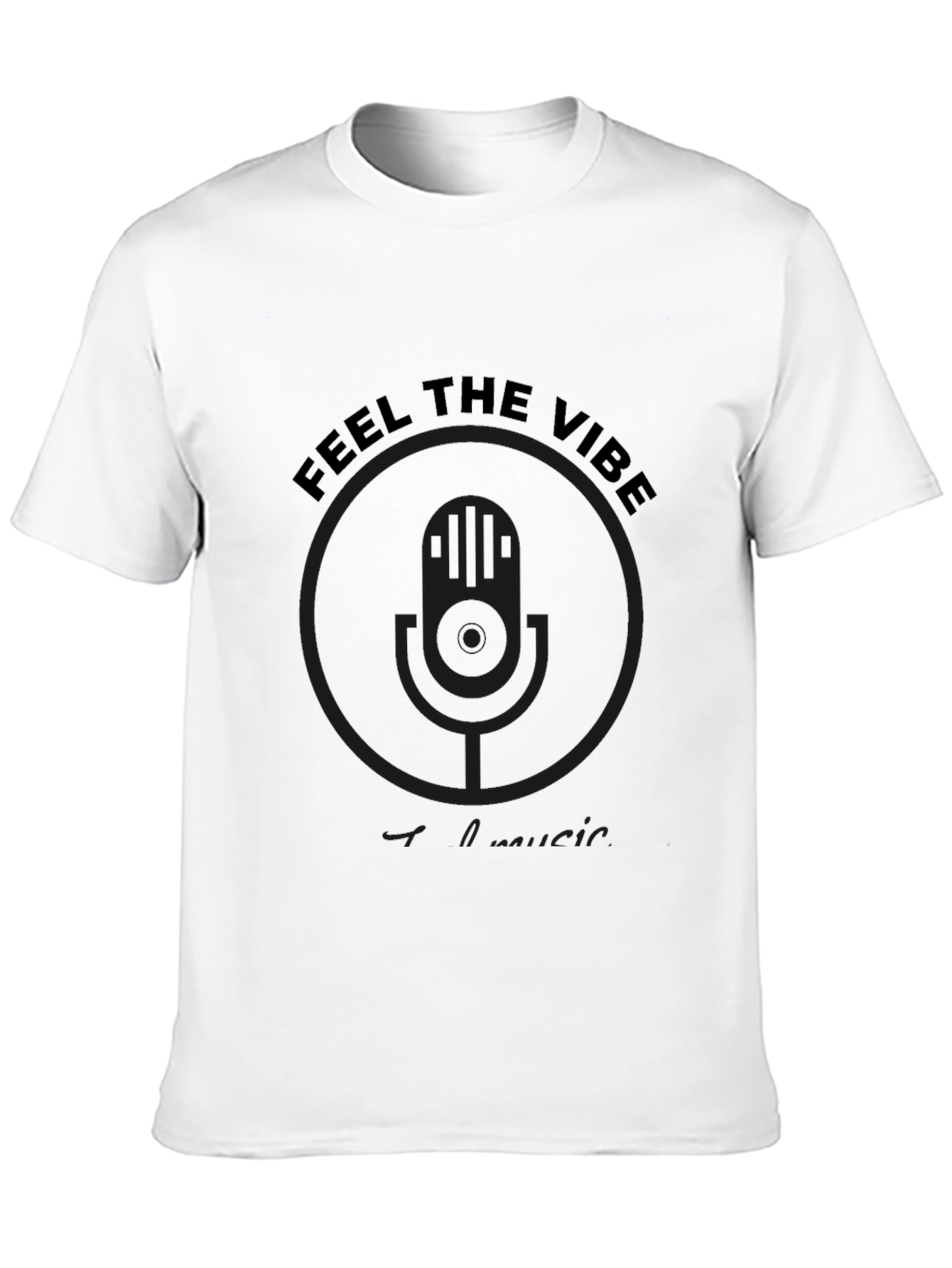 Feel The Vibe Black T-Shirt