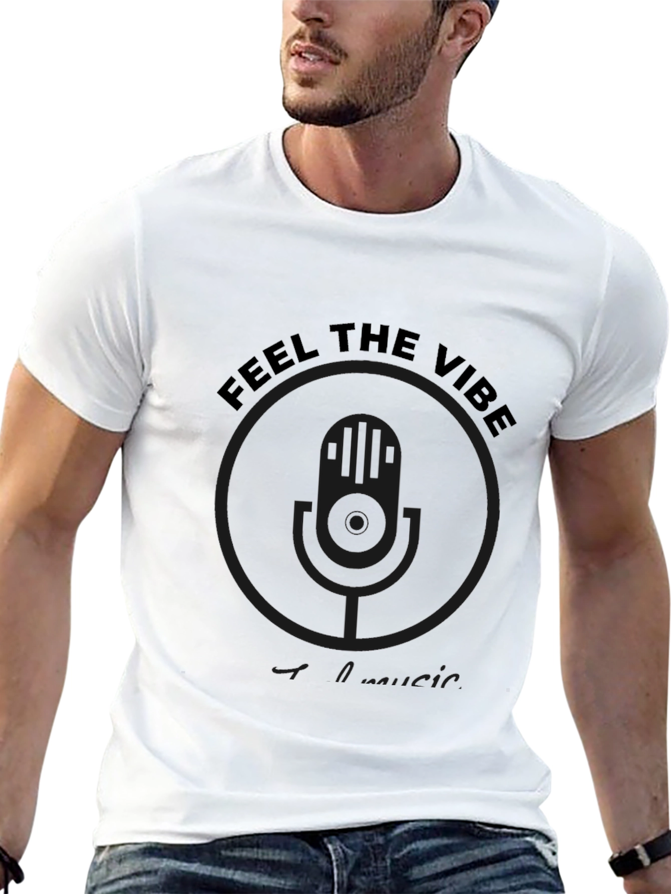 Feel The Vibe Black T-Shirt