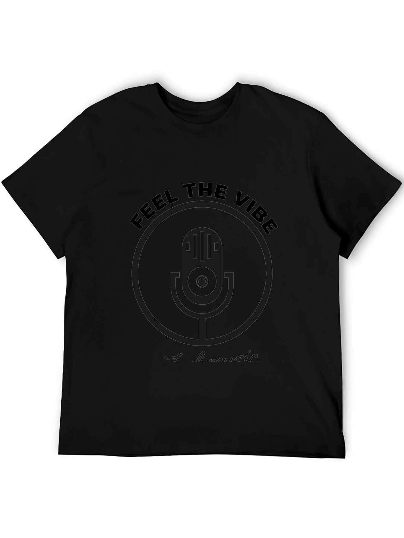 Feel The Vibe Black T-Shirt