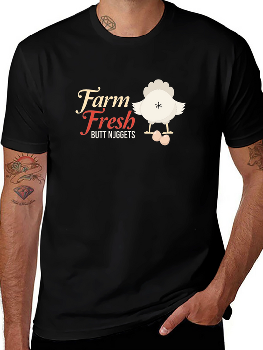 Farm Fresh Butt Nuggets Funny Chicken T-Shirt
