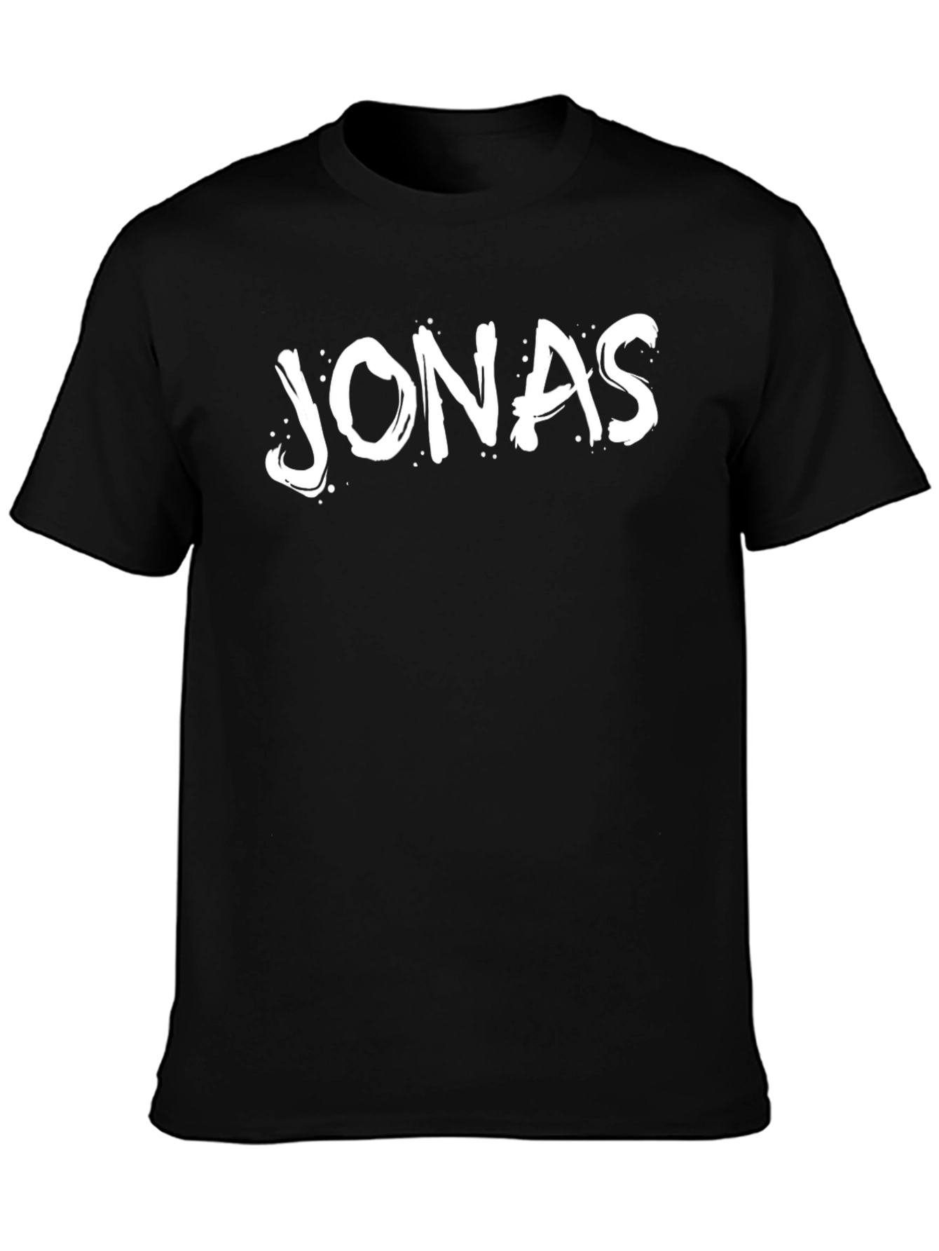 Jonas Personalized Black T-Shirt - Custom Name Tee