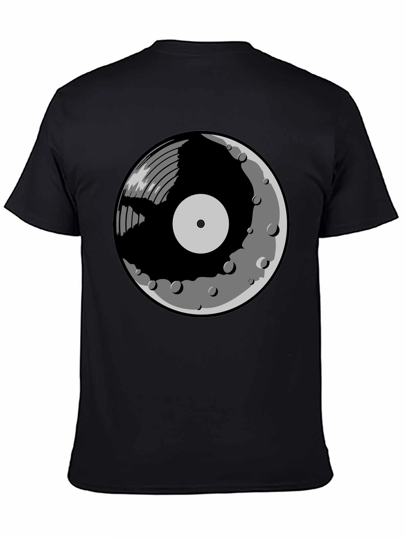 Vinyl Moon Graphic Tee - Music Lover Shirt