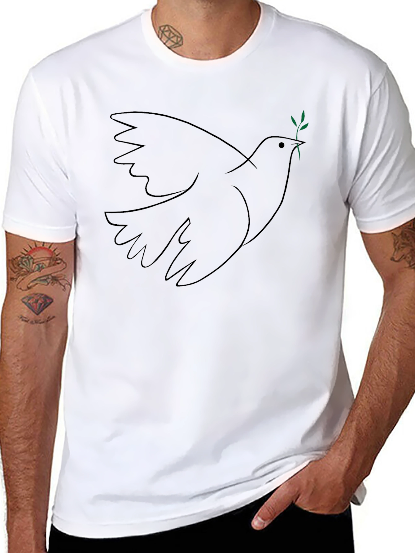 Dove Peace T-Shirt - Black