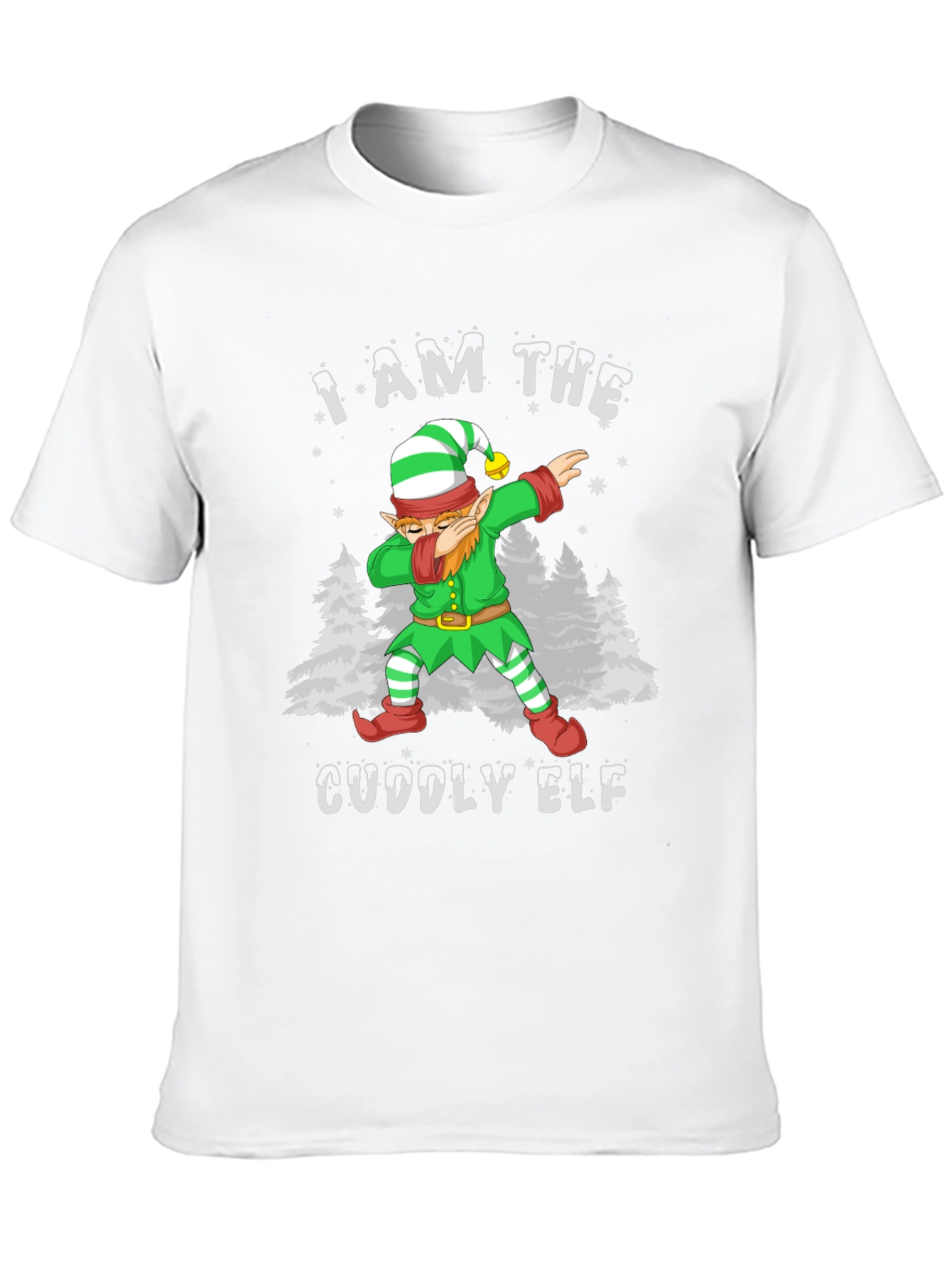Cuddly Elf Christmas T-Shirt - Holiday Dab Design