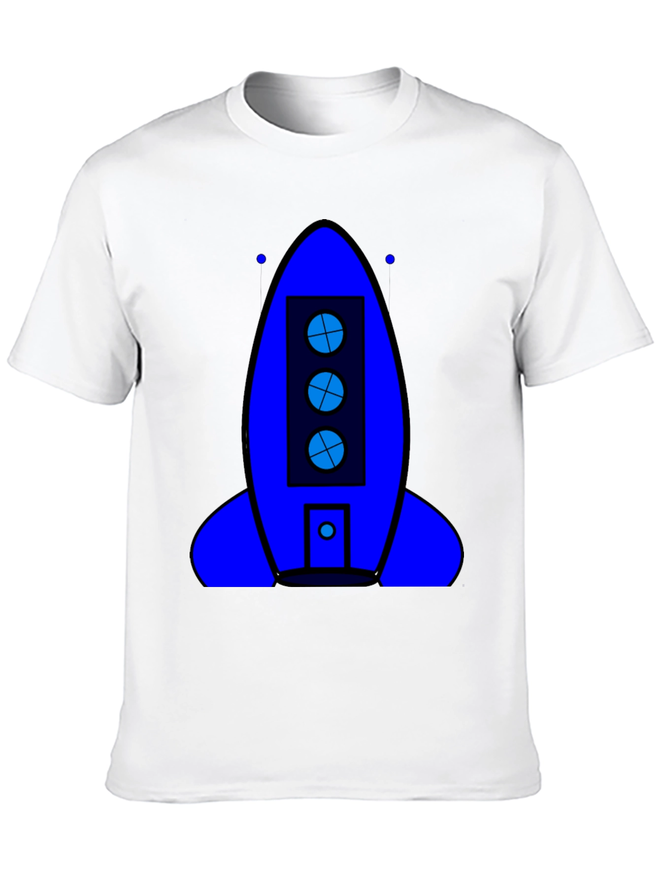 Rocket Ship Graphic T-Shirt - Outer Space Theme