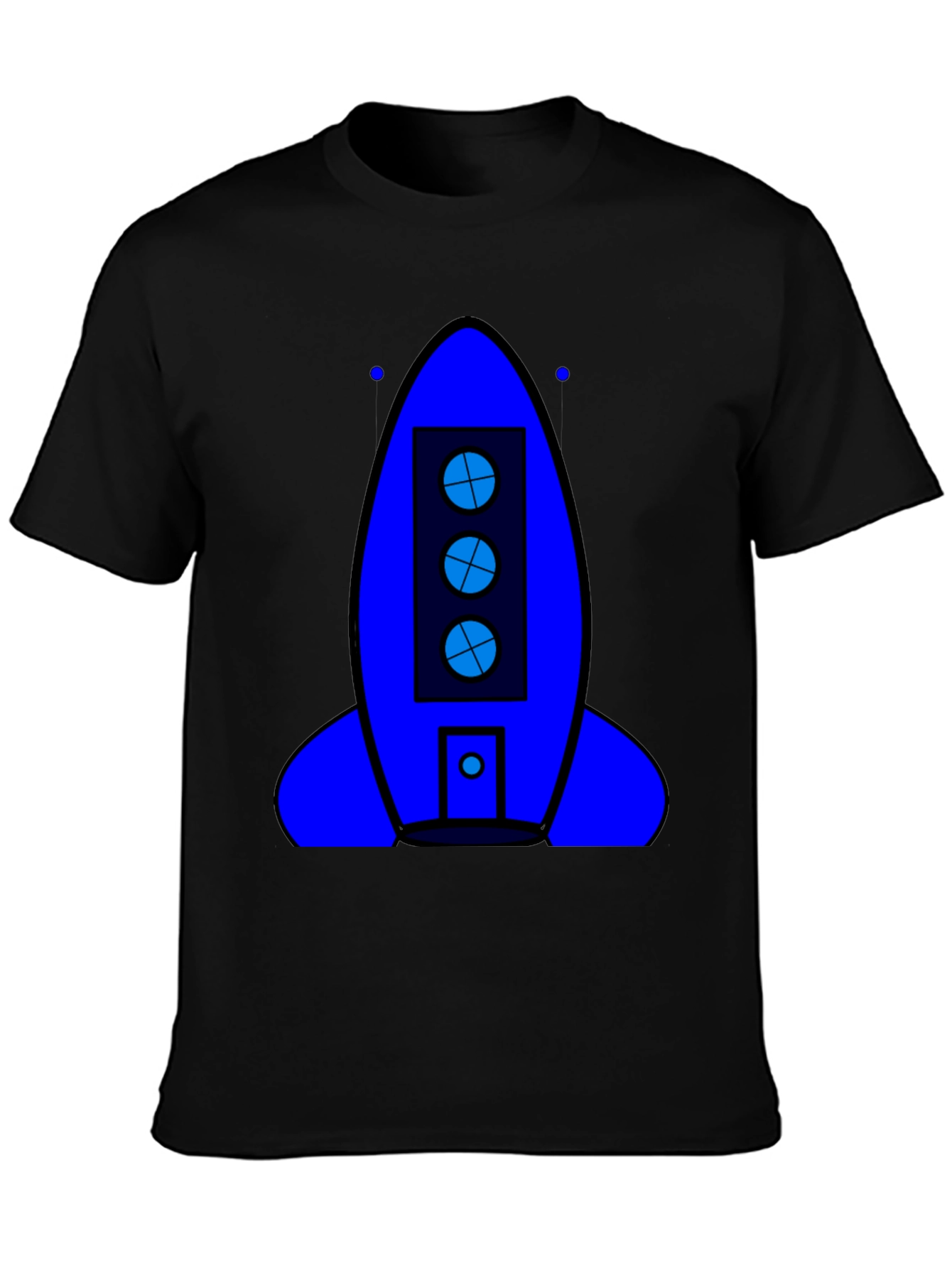Rocket Ship Graphic T-Shirt - Outer Space Theme