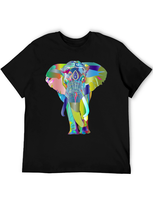 Elephant Graphic Print Tee - Unique Design