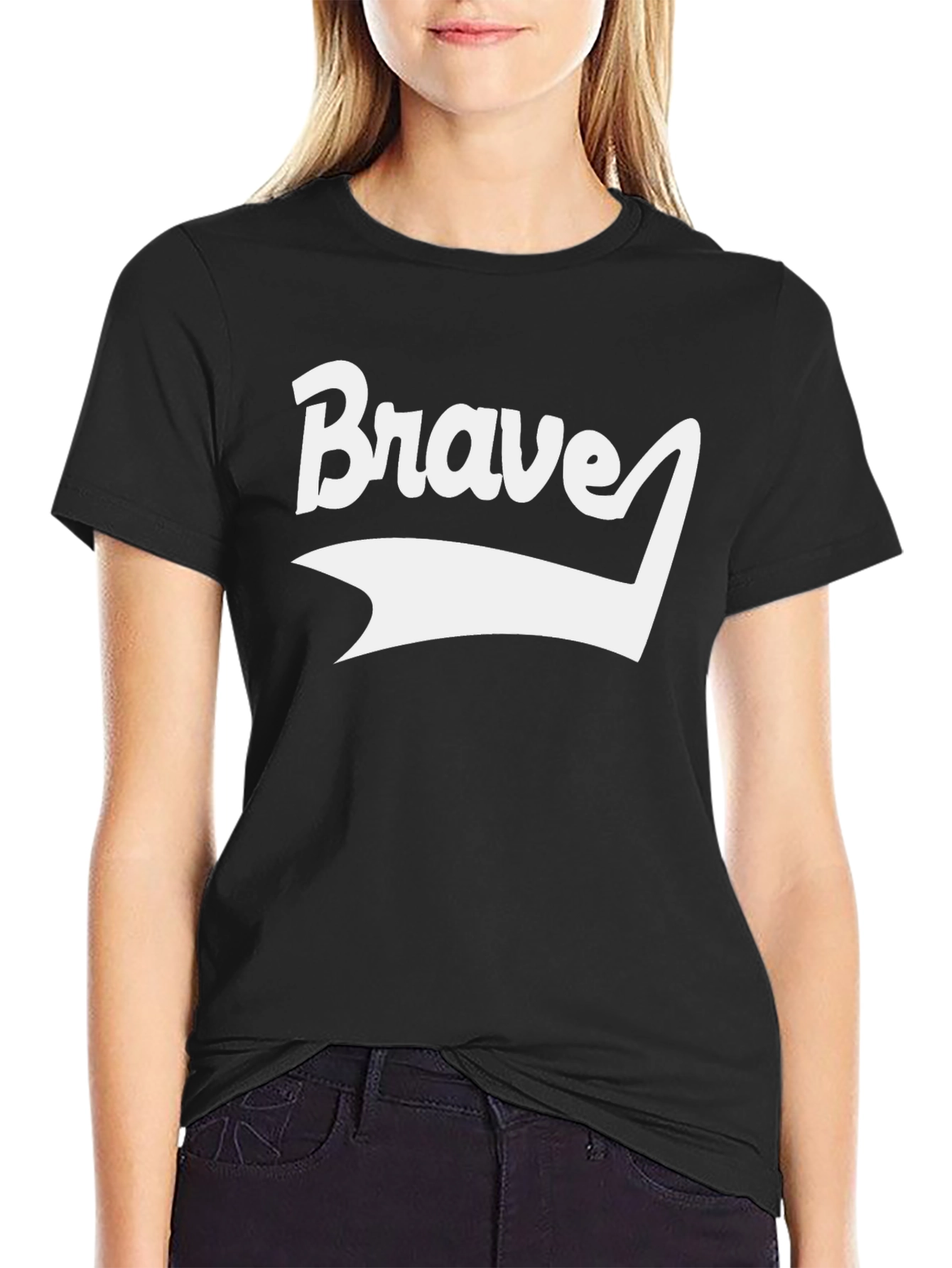 Brave Graphic Tee - Black Short Sleeve T-Shirt