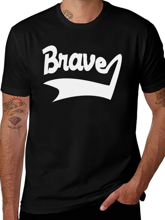Brave Graphic Tee - Black Short Sleeve T-Shirt