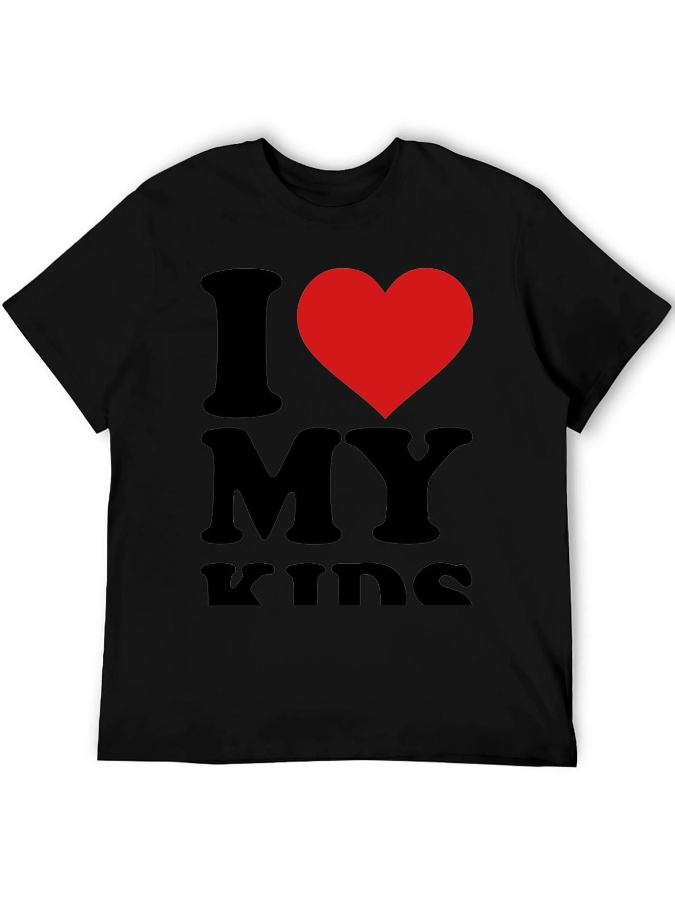 I Love My Kids T-Shirt - Black Casual Tee