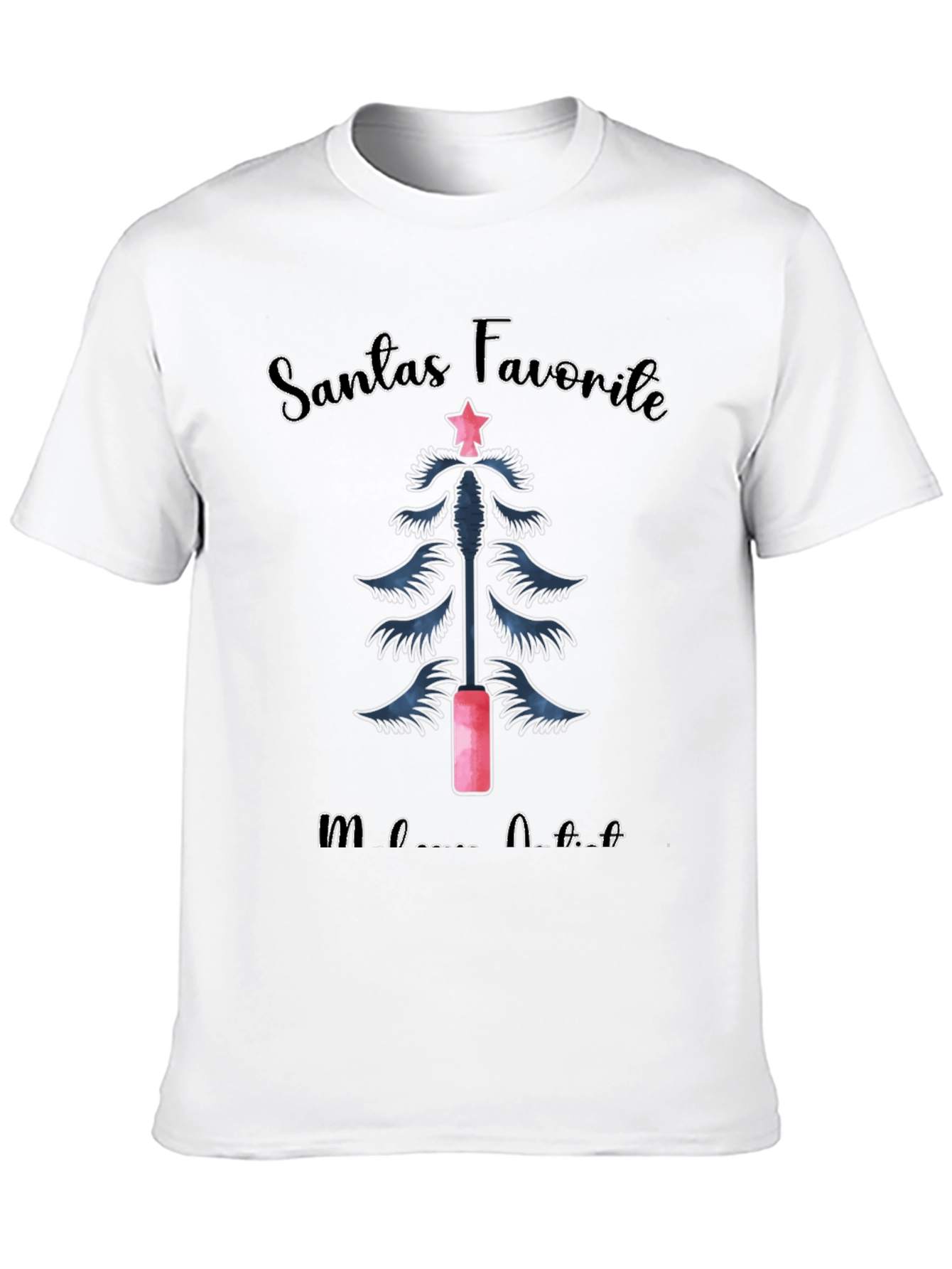 Santas Favorite Mascara Artist Christmas T-Shirt