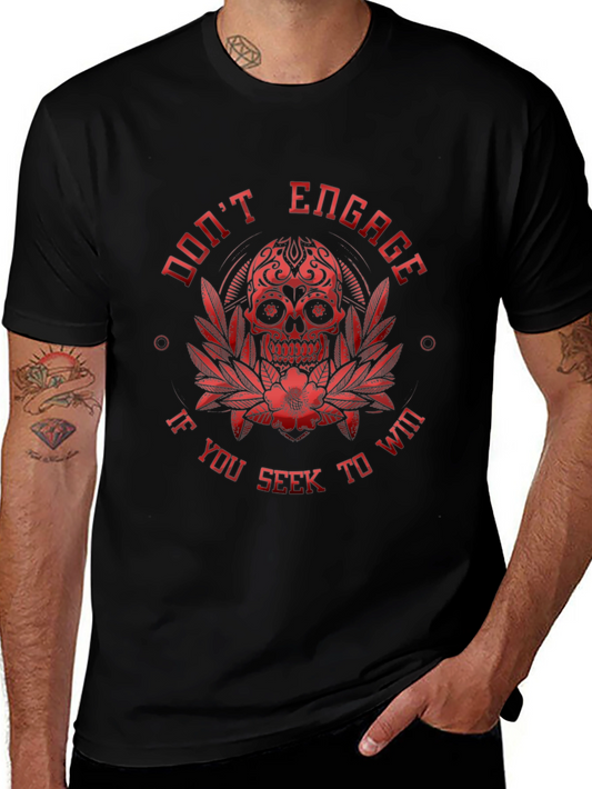 Dont Engage Skull Graphic T-Shirt
