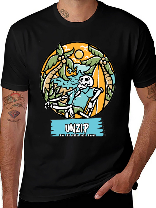 Unzip Aloha Island Graphic T-Shirt