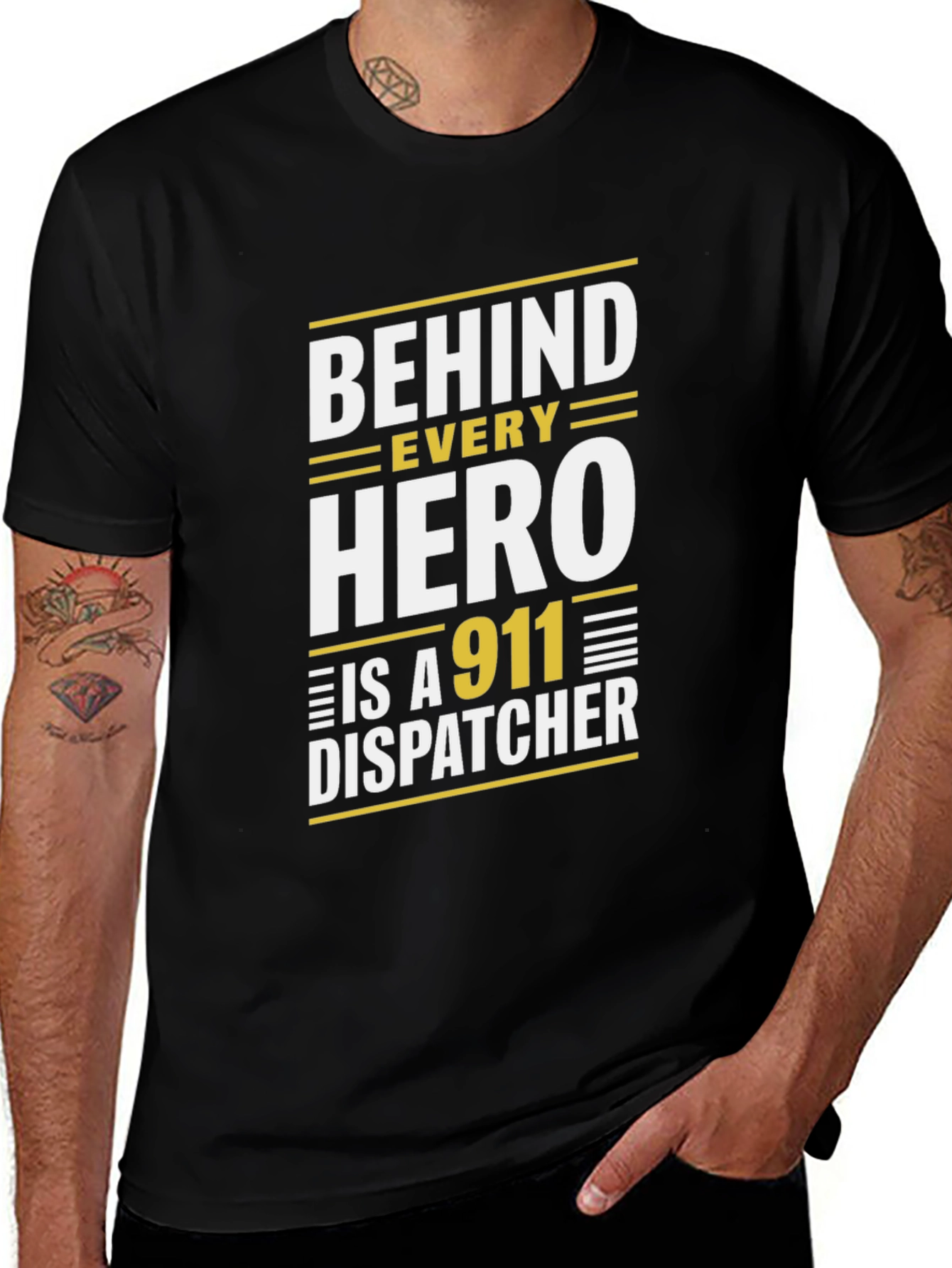 911 Dispatcher Hero T-Shirt - Black