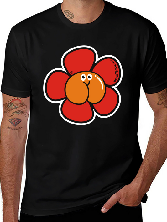 Funny Flower Butt Graphic T-Shirt