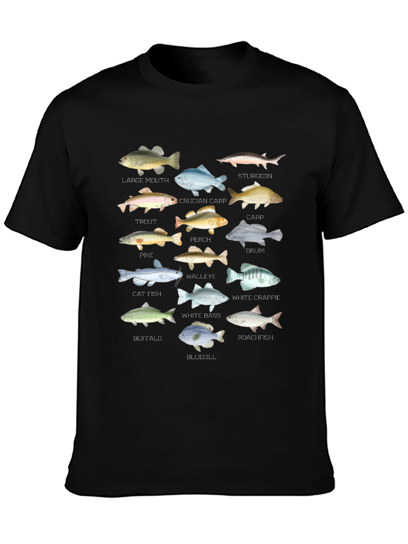 Fish Species Graphic T-Shirt