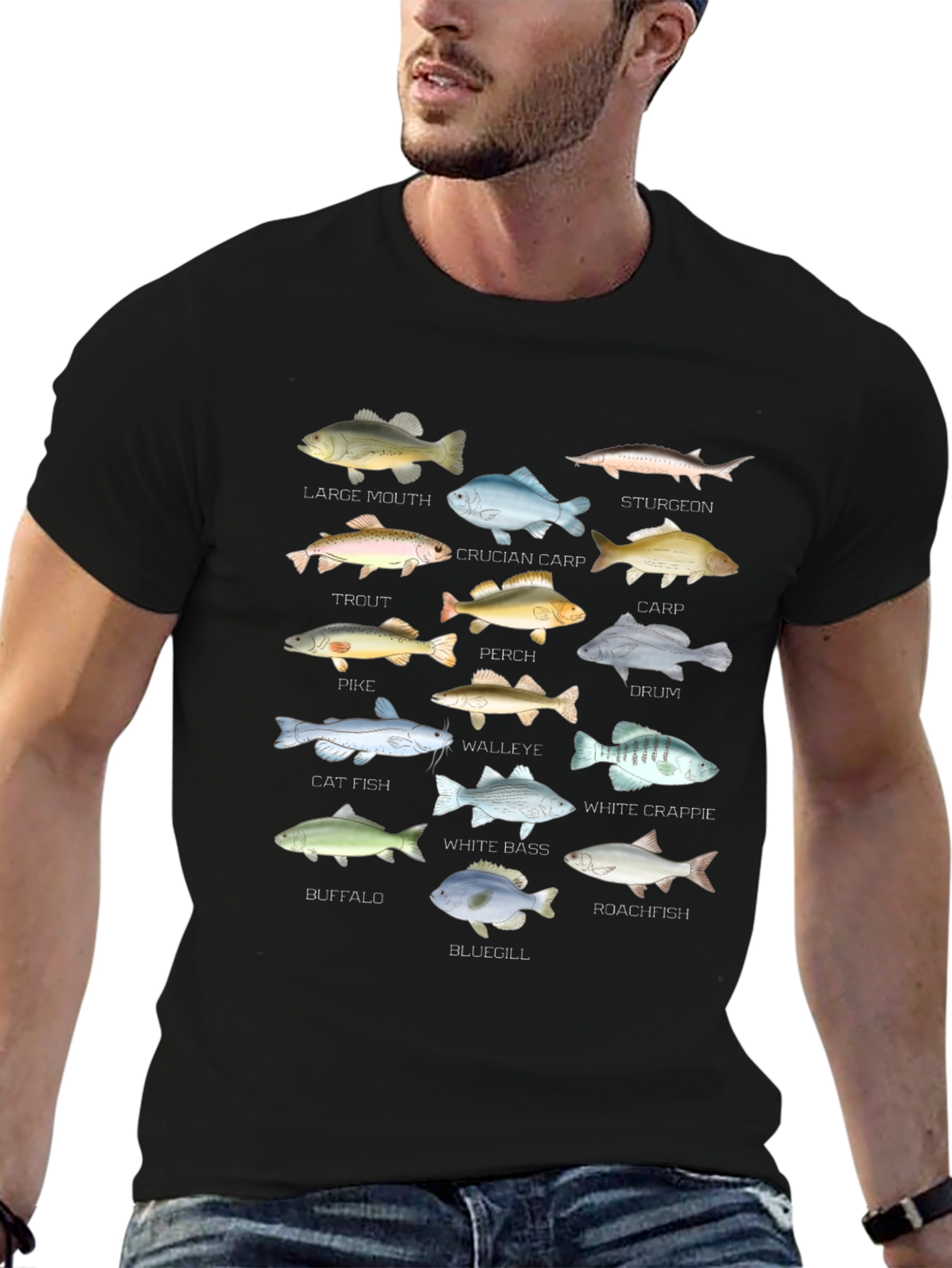Fish Species Graphic T-Shirt