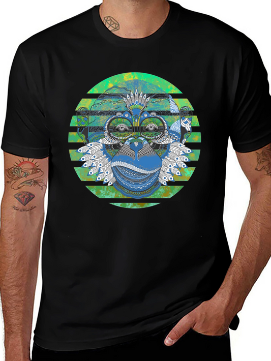 Monkey T-Shirt - Geometric Design