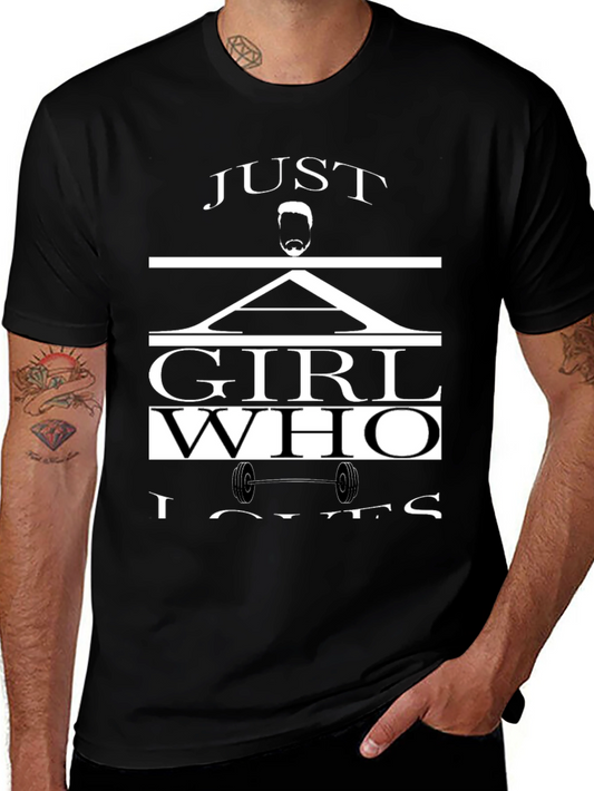 Just A Girl Who Lifts T-Shirt - Black Cotton Tee