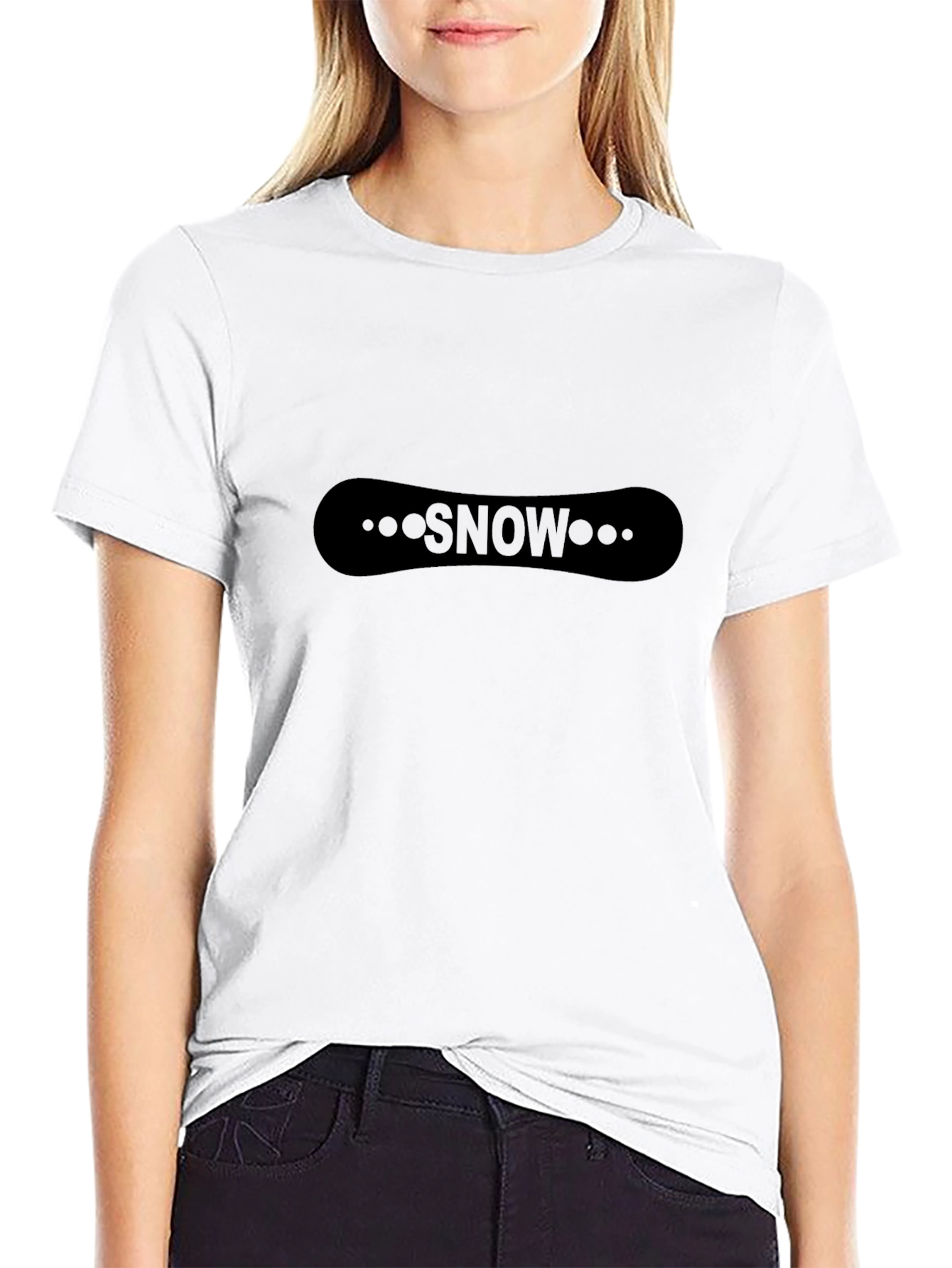 Mens Black Snowboard Graphic Tee