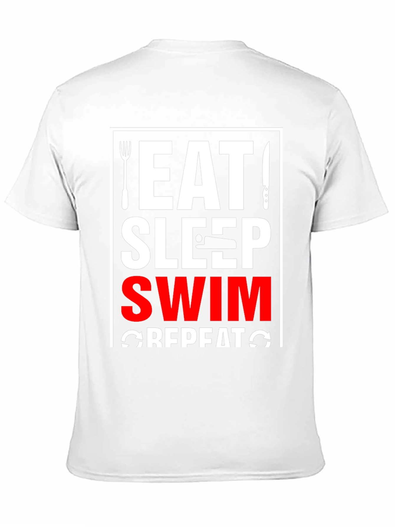 Eat Sleep Swim Repeat Black T-Shirt