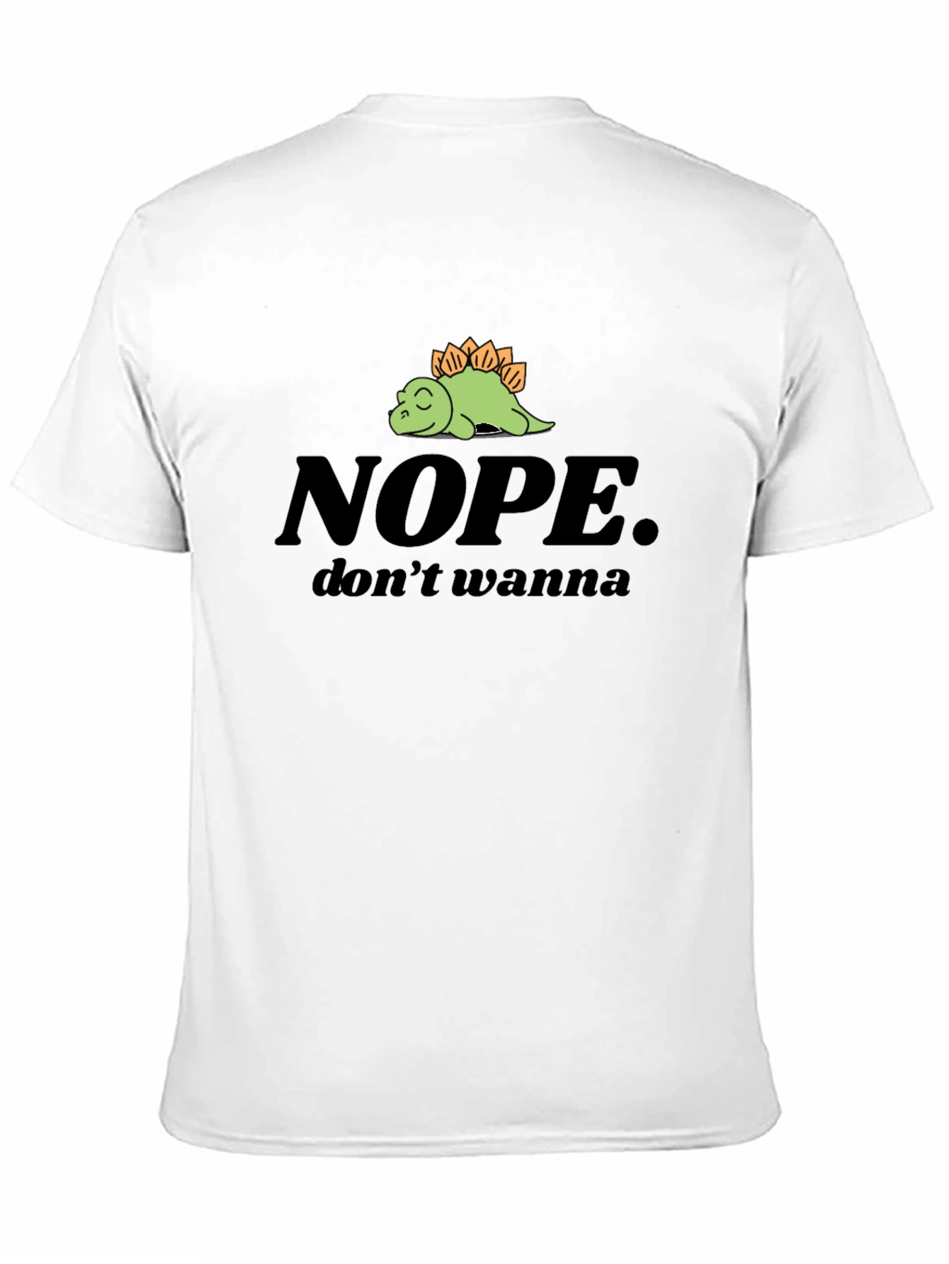Nope Lazy Dino T-Shirt Funny Stegosaurus Graphic Tee