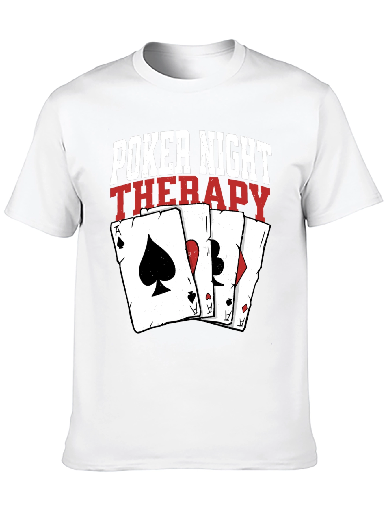 Poker Night Therapy Graphic T-Shirt - Casino Gambling Tee