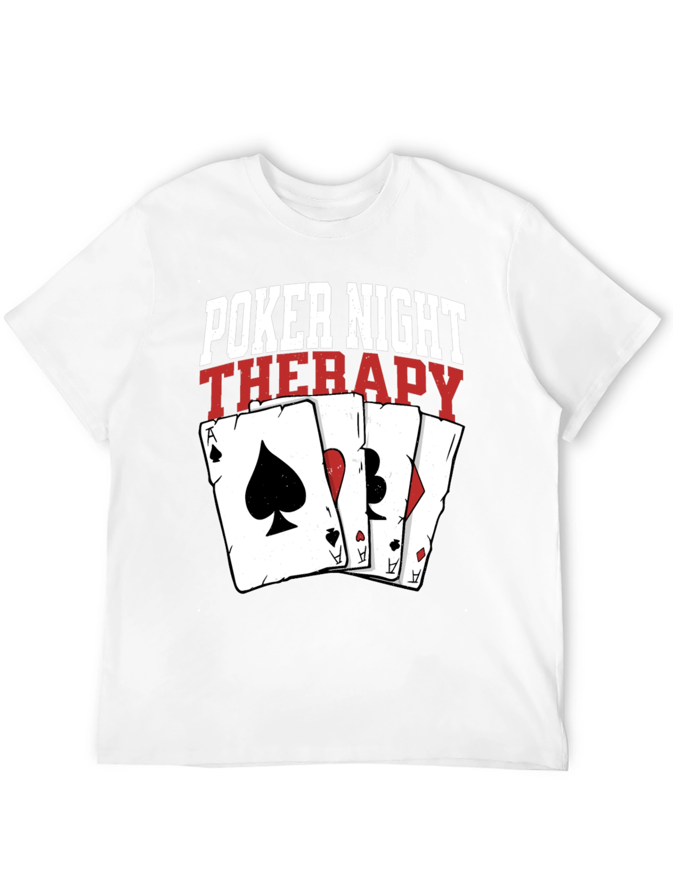 Poker Night Therapy Graphic T-Shirt - Casino Gambling Tee