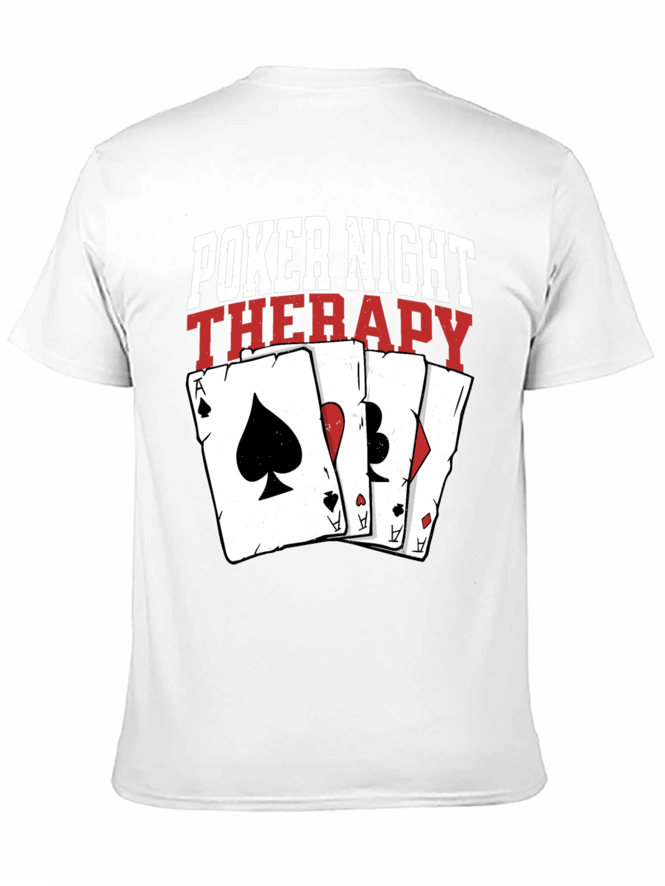 Poker Night Therapy Graphic T-Shirt - Casino Gambling Tee