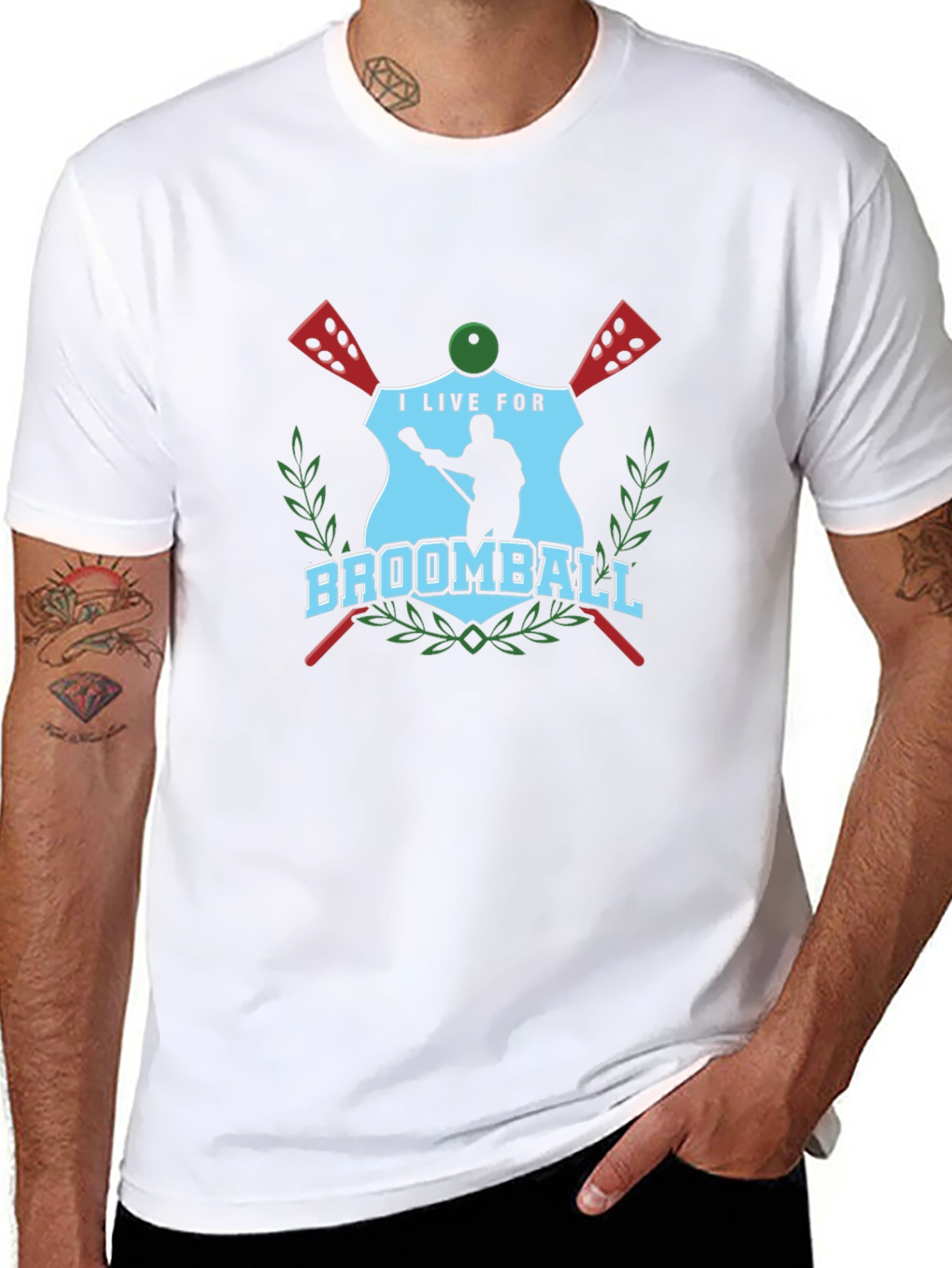 I Live For Broomball T-Shirt - Unique Design