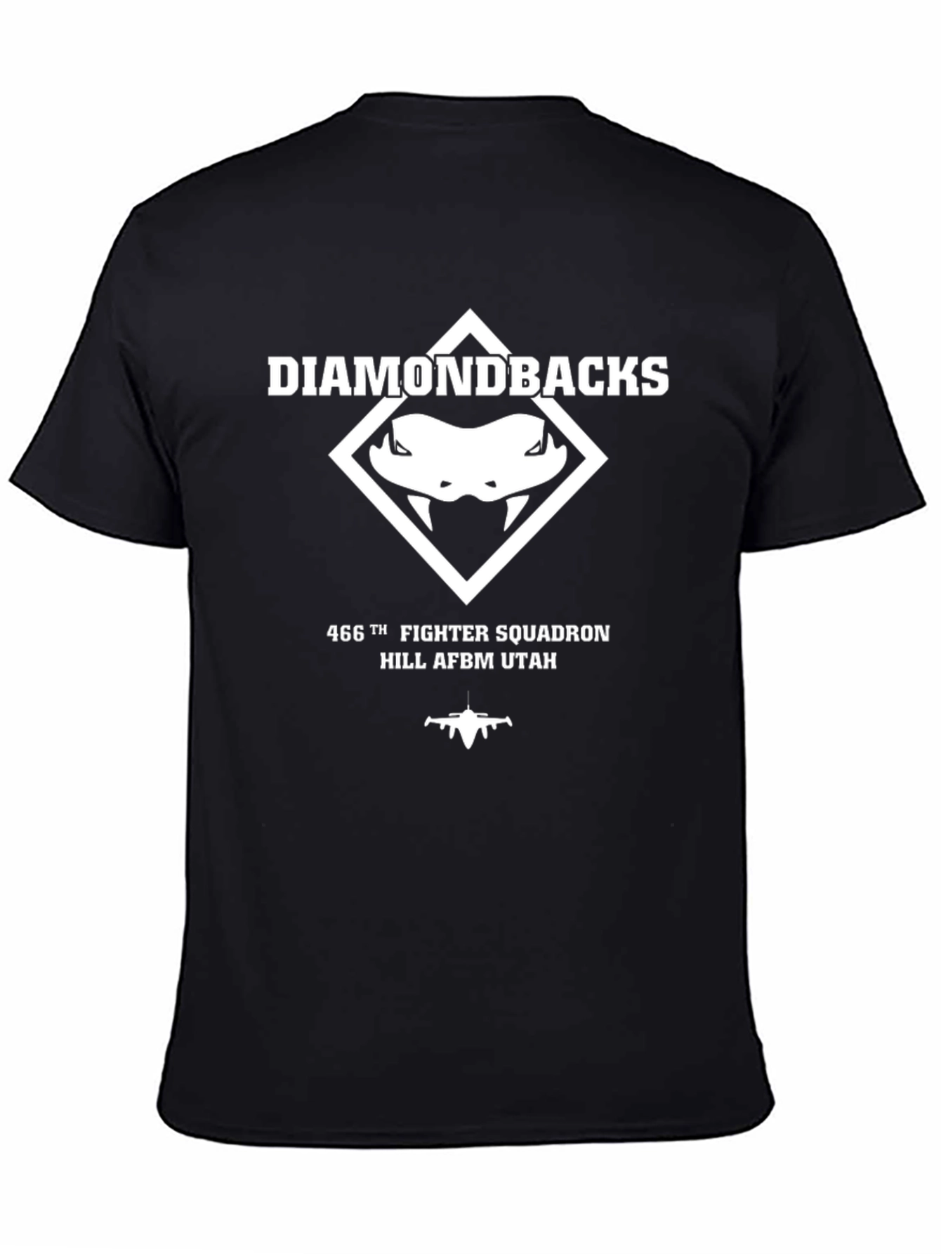 Diamondbacks 466th Fighter Squadron Black T-Shirt