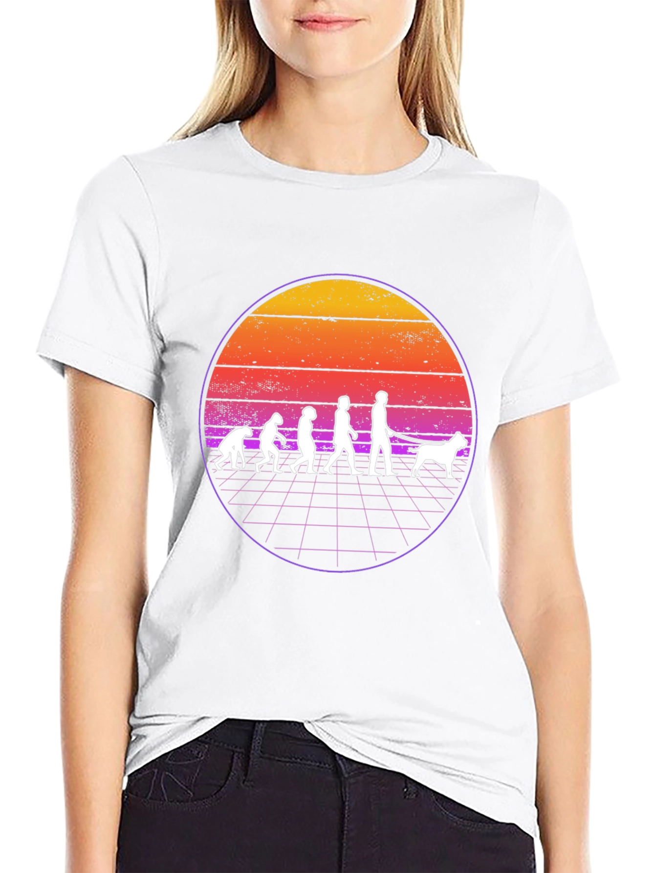 Evolution Dog T-Shirt Retro Style