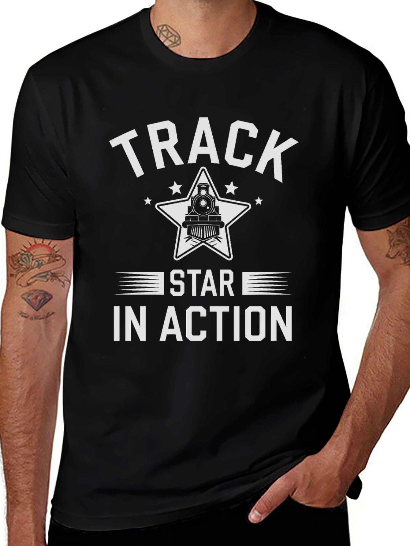 Track Star In Action Graphic T-Shirt