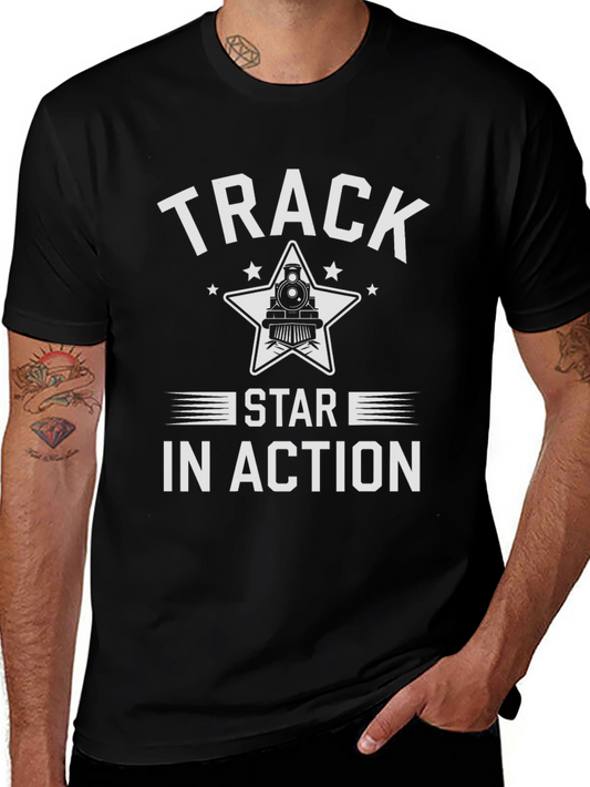 Track Star In Action Graphic T-Shirt