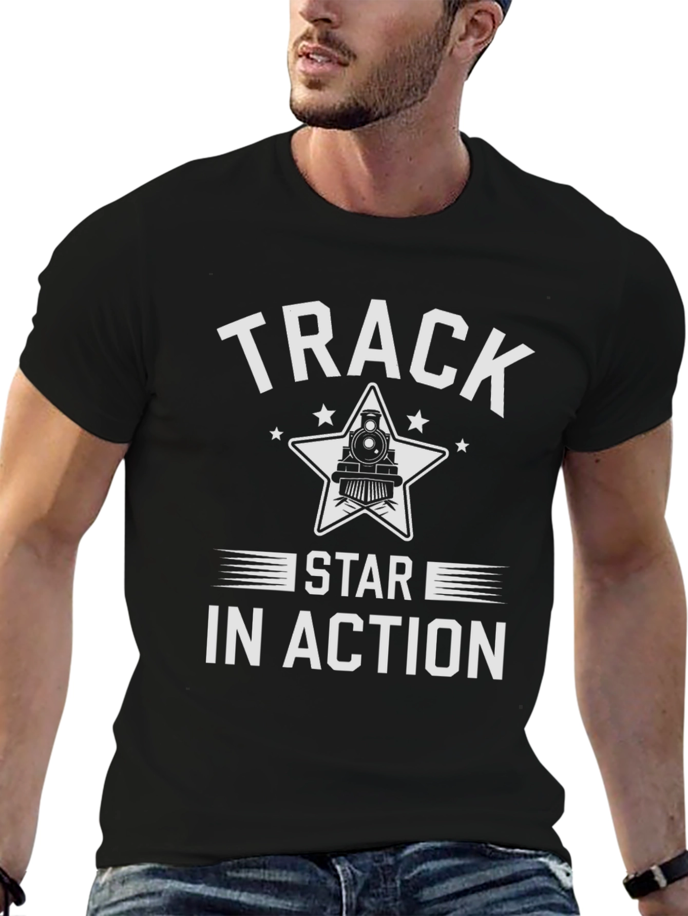 Track Star In Action Graphic T-Shirt