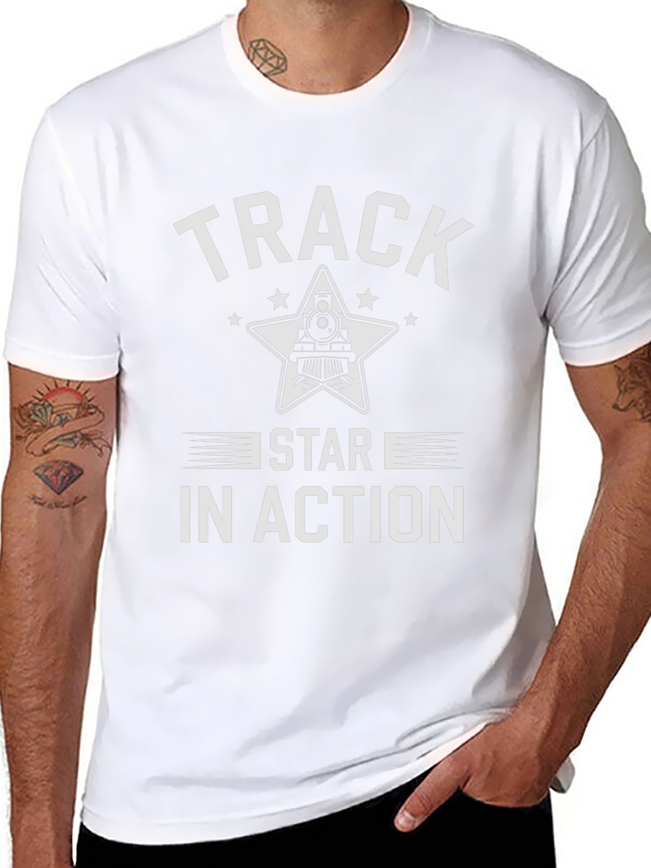 Track Star In Action Graphic T-Shirt