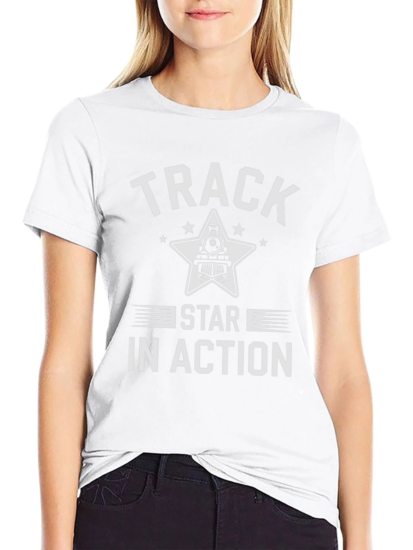 Track Star In Action Graphic T-Shirt