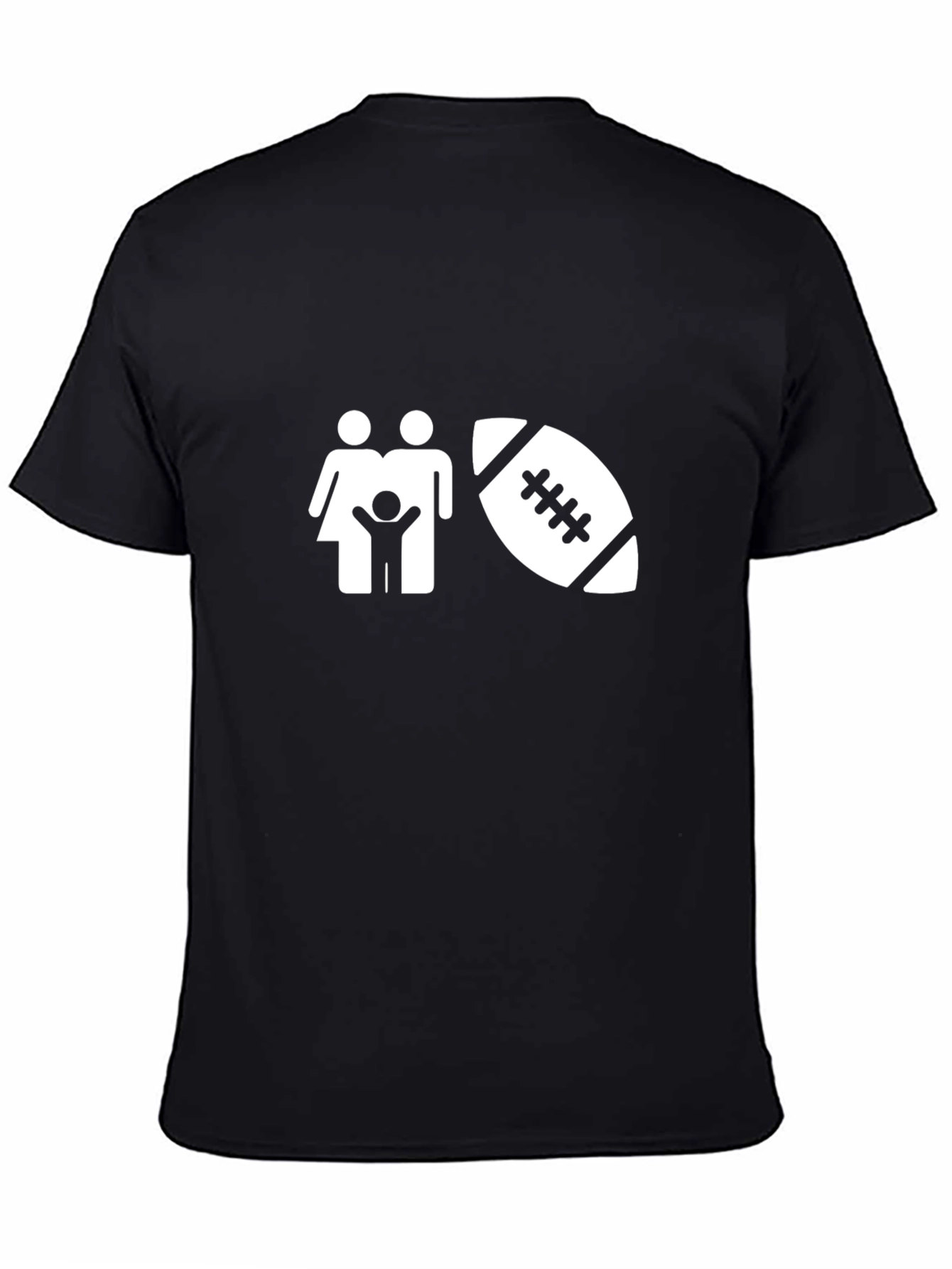 Football Family Black T-Shirt