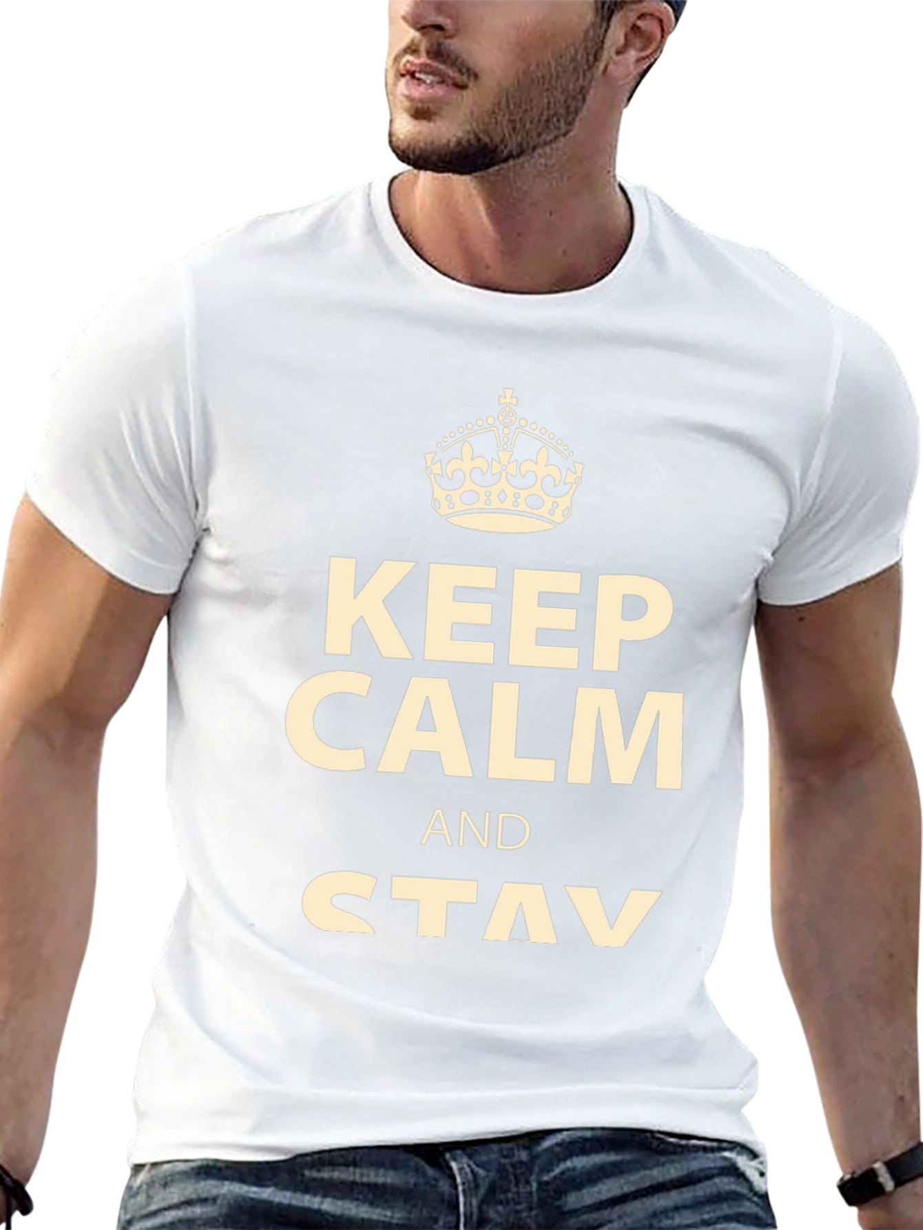 Keep Calm and Stay T-Shirt - Mens Graphic Tee