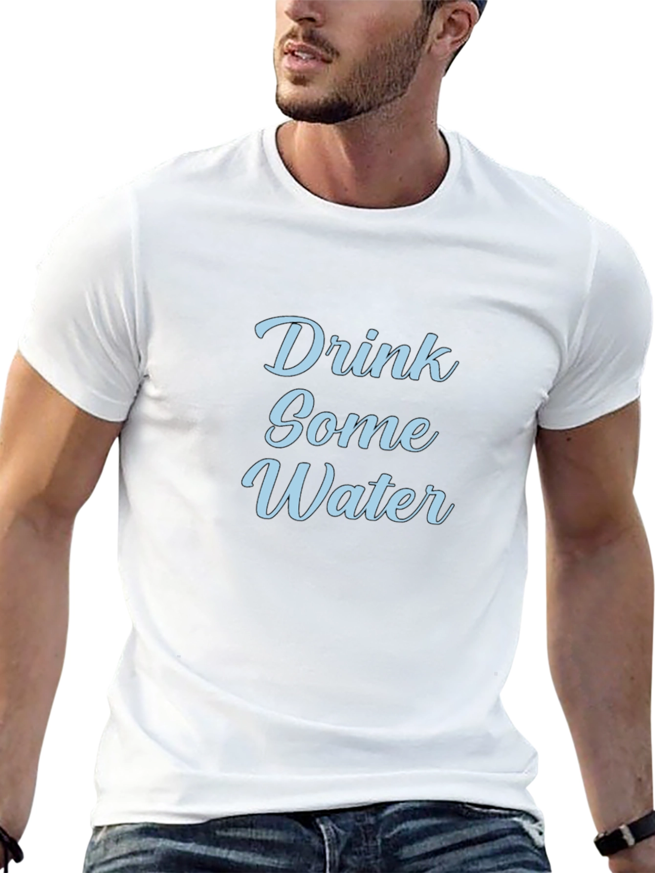 Drink Some Water Black T-Shirt
