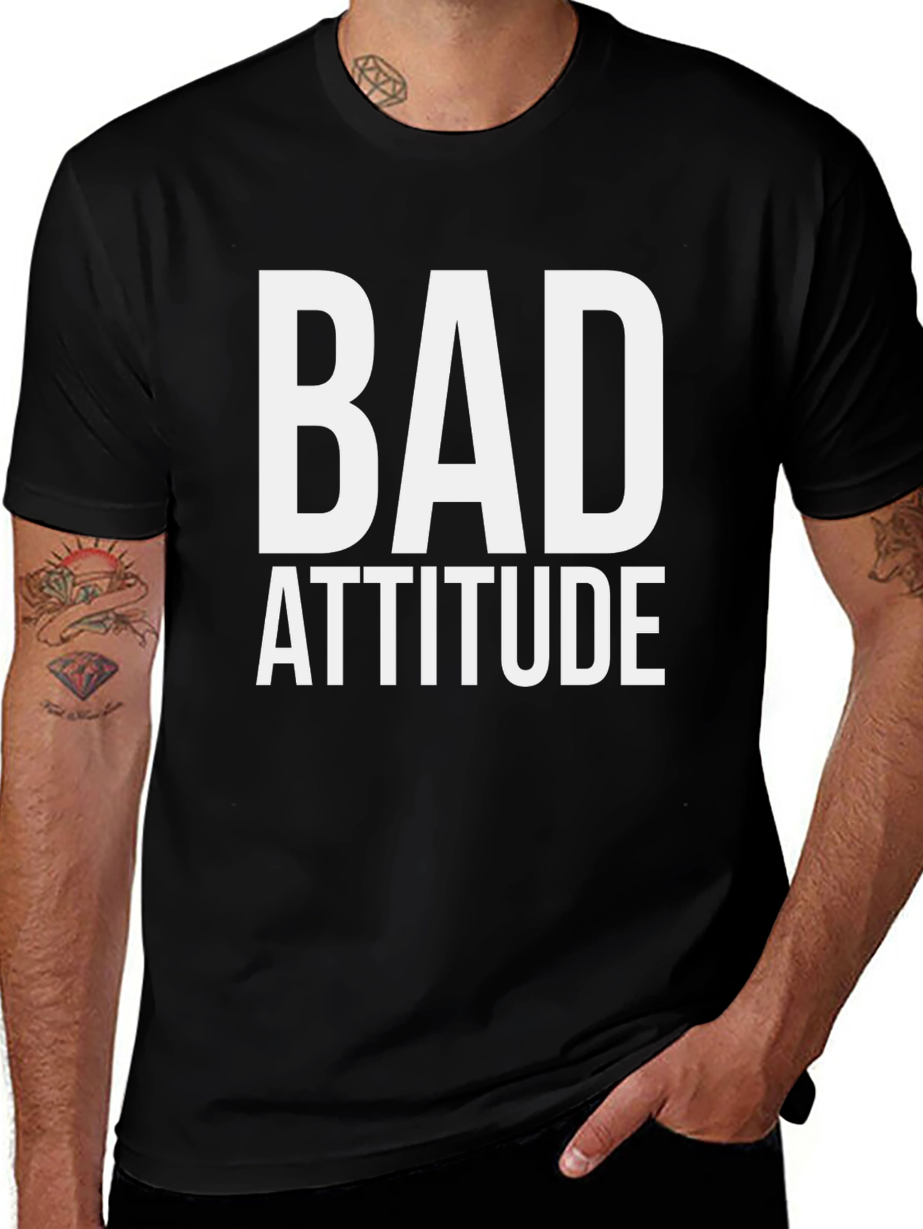Bad Attitude Graphic Tee - Mens Black T-Shirt