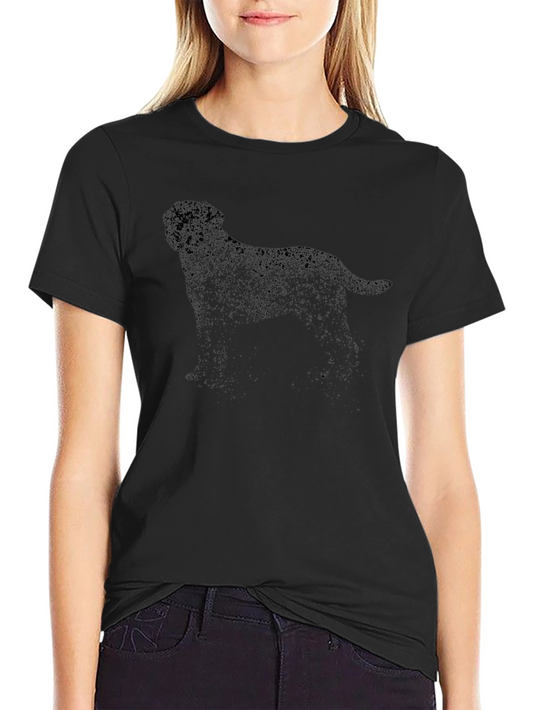 Distressed Dog Silhouette Black T-Shirt