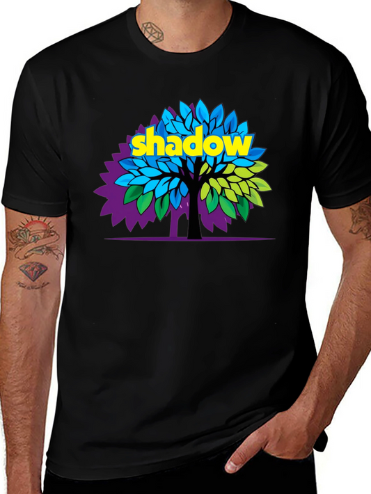 Shadow Tree Graphic Print Black T-Shirt