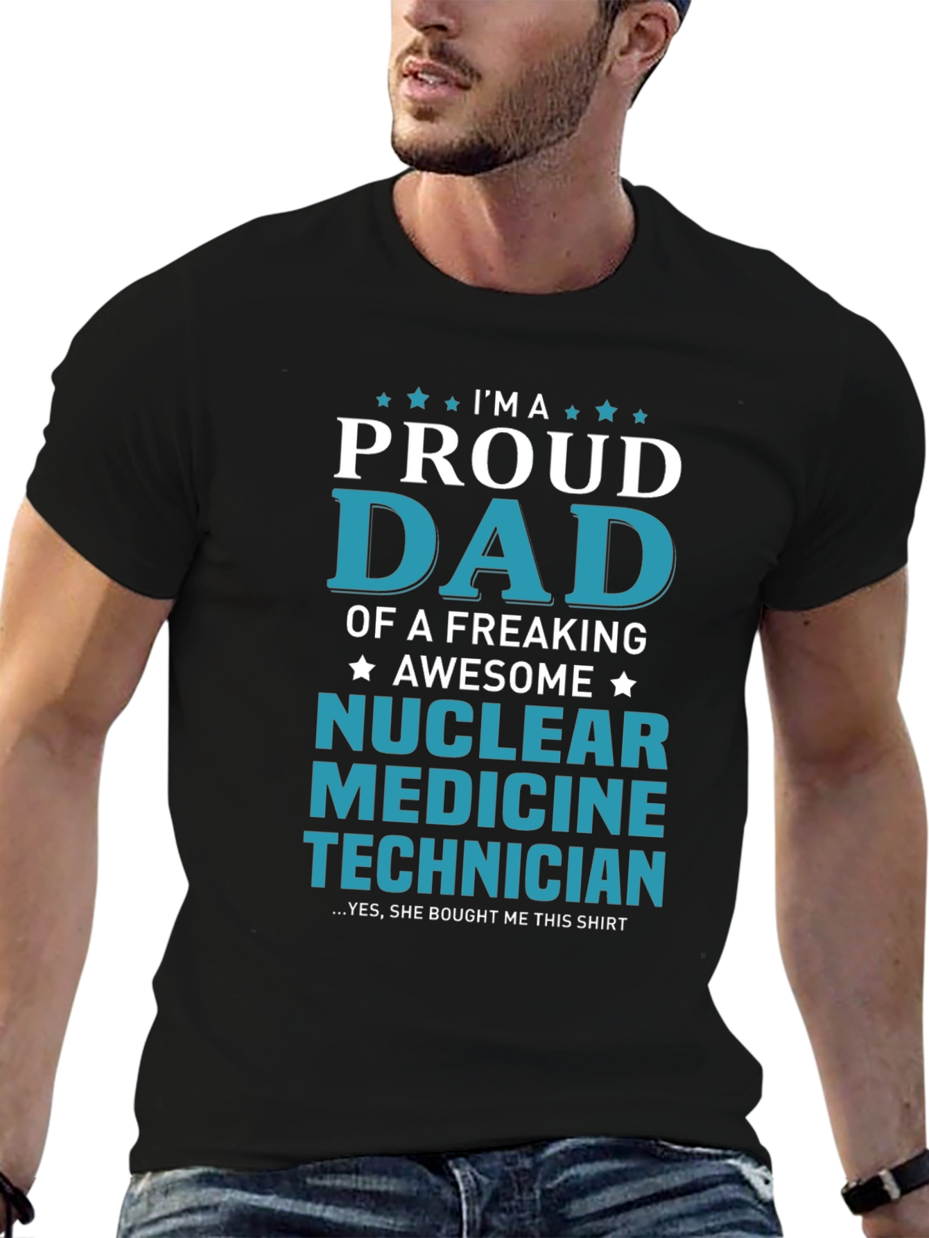 Proud Dad Nuclear Medicine Technician Graphic T-Shirt