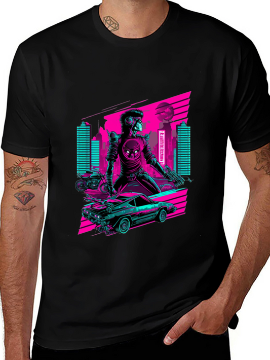 Retro Cyberpunk Rider T-Shirt